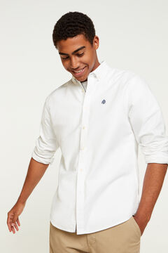 Springfield Coloured Oxford shirt white