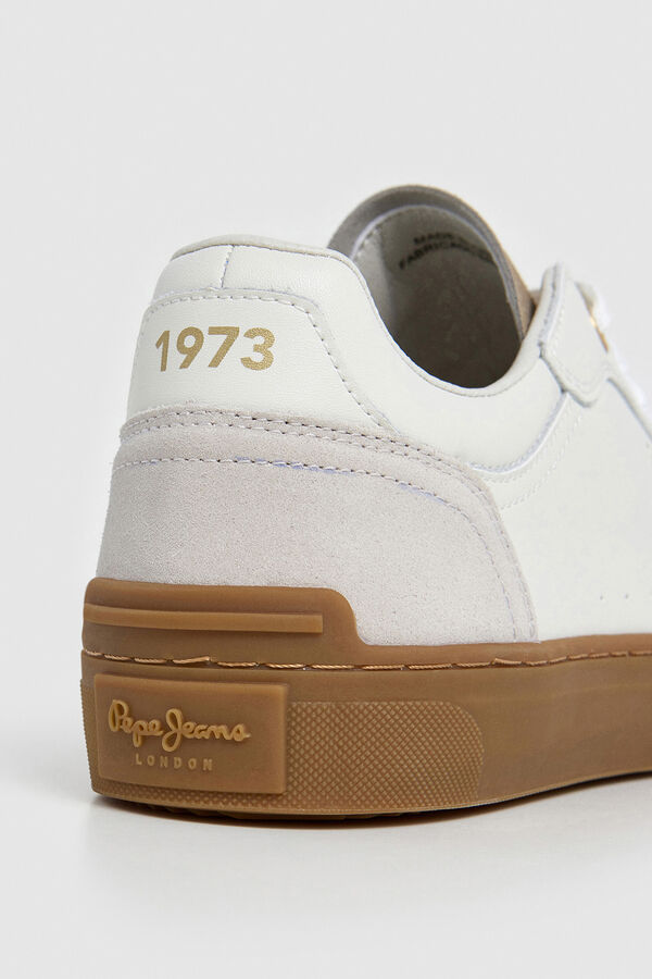 Pepe Jeans Zapatillas Con Detalle En Ante marfil