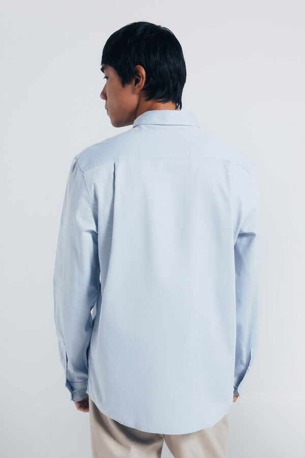 Springfield Easy care structured shirt blue