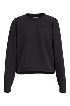 Springfield Women's round neck sweatshirt with voluminous sleeves noir
