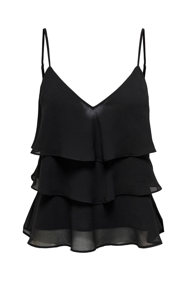 Only Top de volantes negro