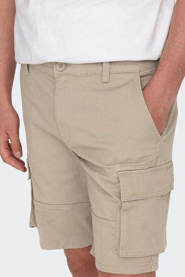 Only & Sons Cargo Bermuda shorts nude