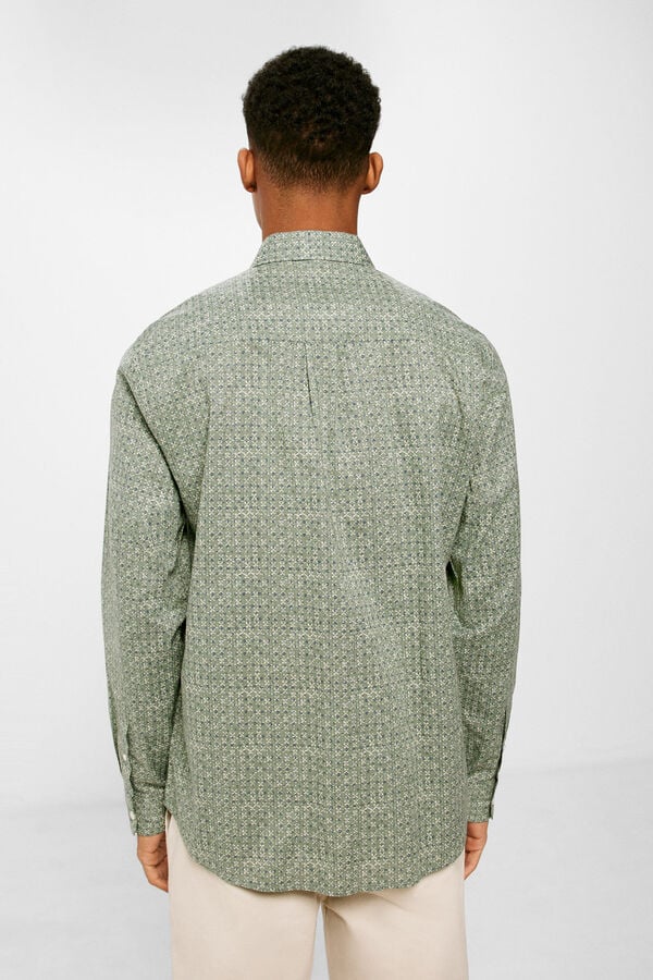 Springfield Lightweight printed shirt green