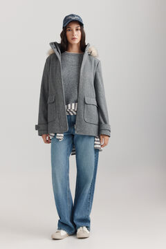 Springfield Midi coat with faux fur hood