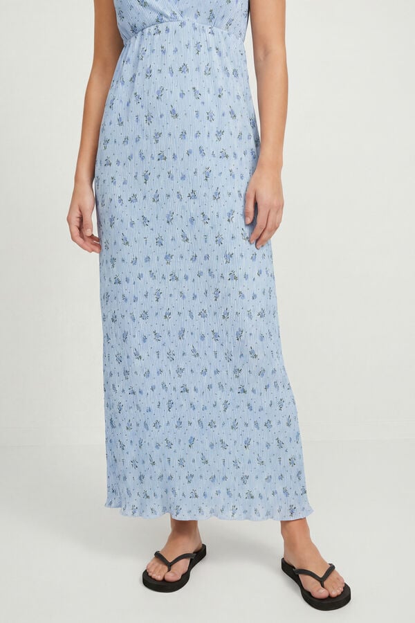 Pieces Long strap dress bleu