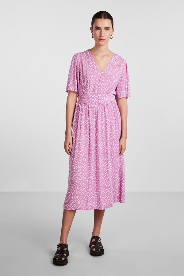 Pieces Vestido largo de mujer. morado/lila