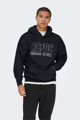 Only & Sons Sudadera con capucha AC/DC negro