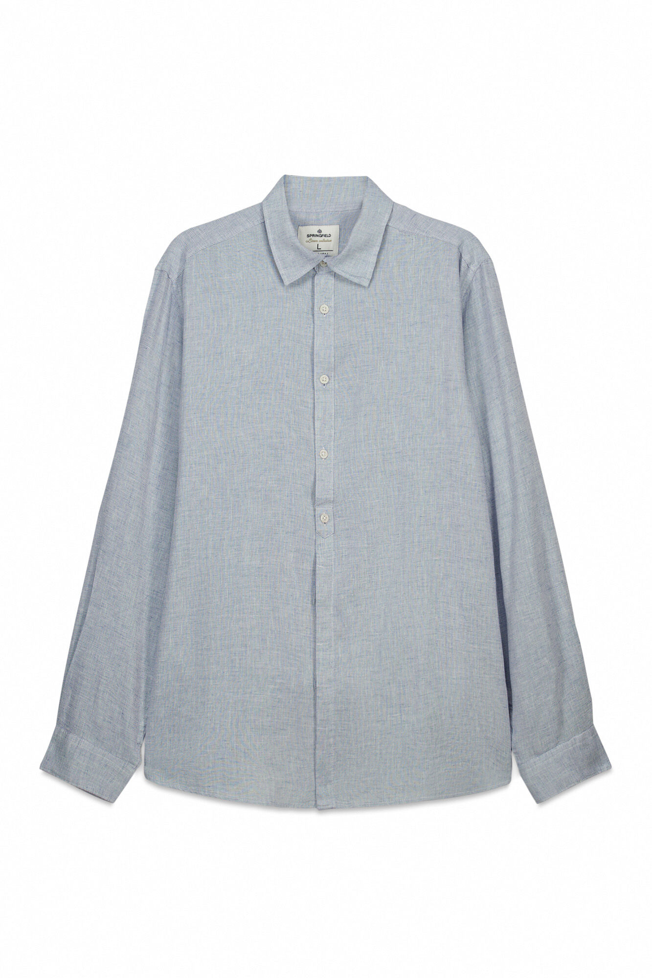 Springfield End-on-end linen viscose shirt