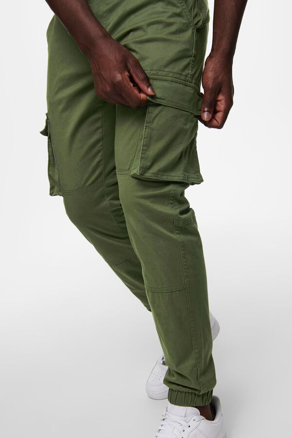 Springfield Men's long cargo pants green