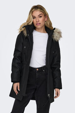Only Parka com capuz com pelo