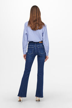 Springfield High waist jeans with buttons blue