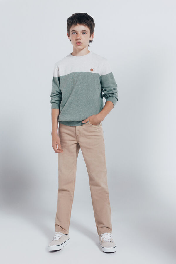 Springfield Kids Children's Color Block Sweater Zelena