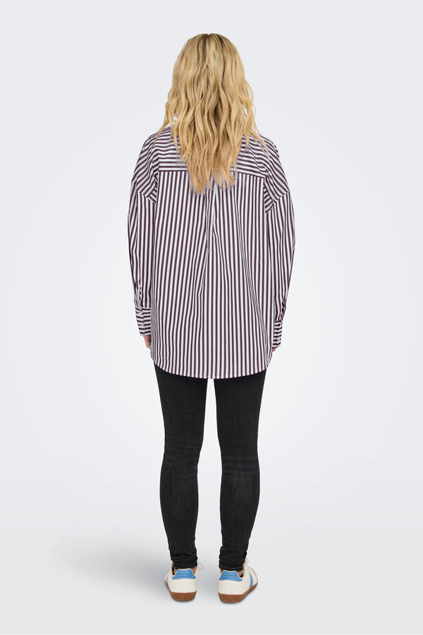 JDY Long sleeve striped shirt white