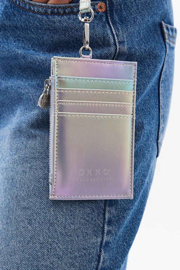 Oxxo Metallic purse with hook blue