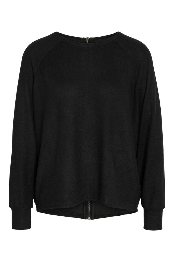 Noisy May Jumper with back zip black