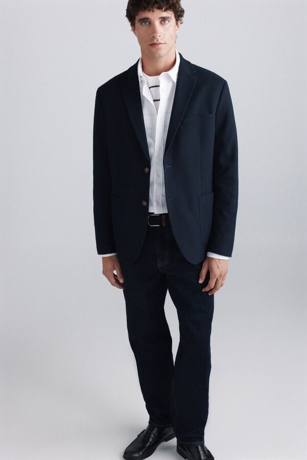 Springfield Houndstooth blazer blue