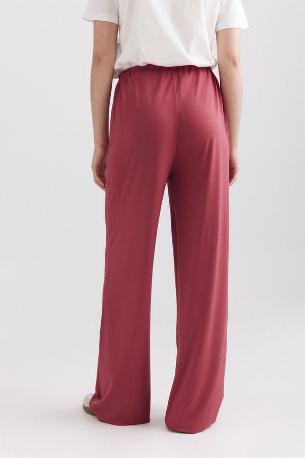 Springfield Fluid viscose trousers pink
