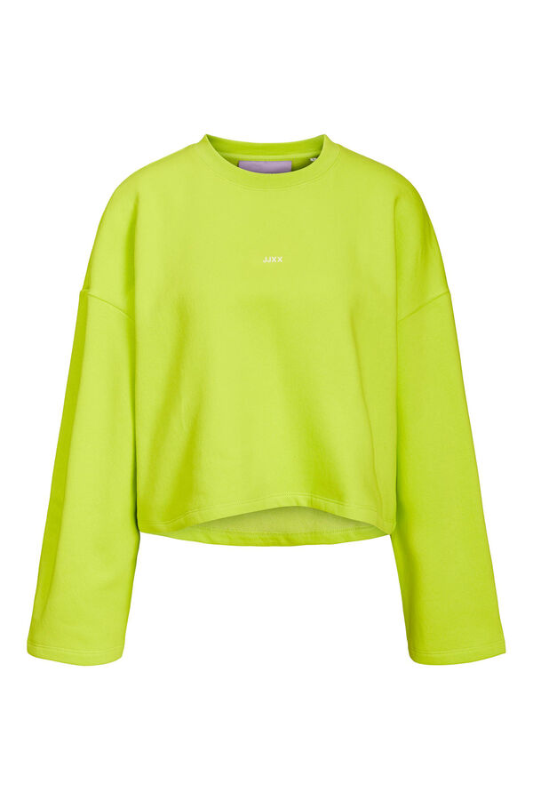 Springfield Einfarbiges Sweatshirt Rundhalsausschnitt grün
