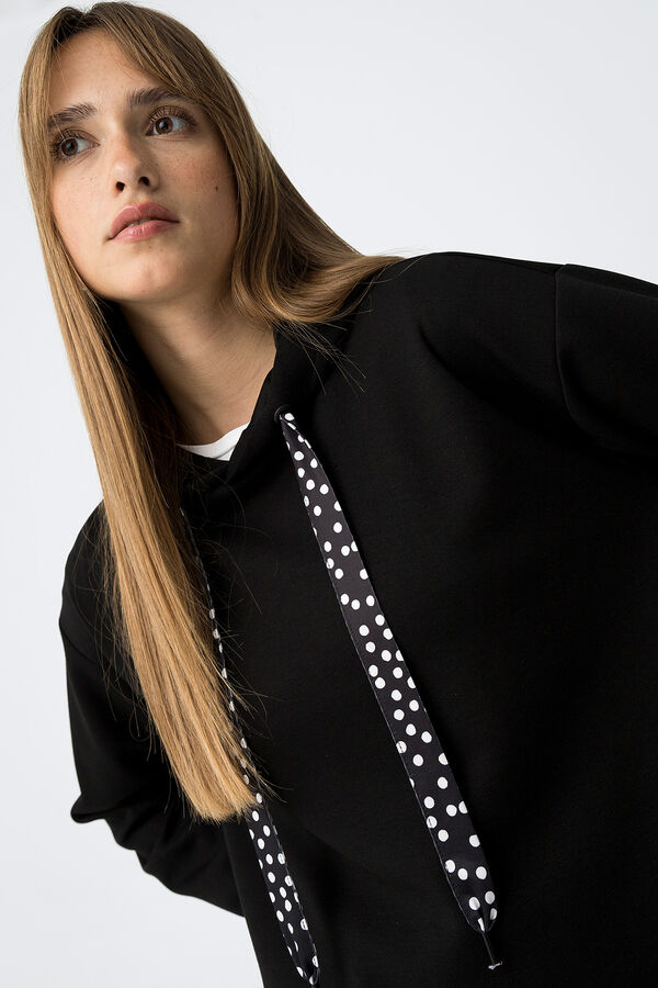 Tiffosi Sudadera con Cord&oacute;n Estampado negro