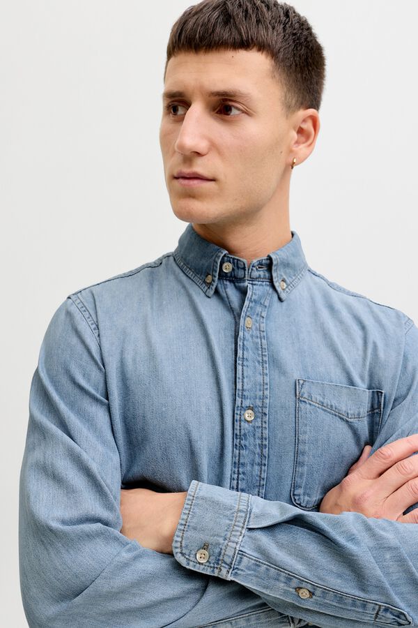 Jack & Jones Denim regular shirt blue