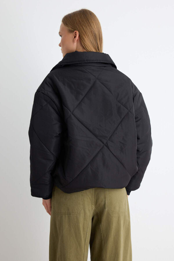 Trendyol Puffer coat with high neck black