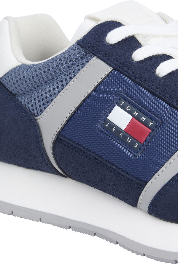 Tommy Jeans Zapatillas de hombre en color azul marino co bandera de Tommy Jeans. azul