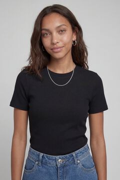 JJ REBEL T-shirt canelada ajustada