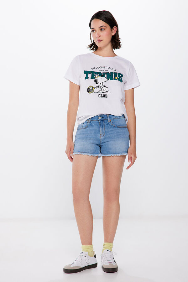 Springfield T-shirt « Tennis Snoopy » blanc