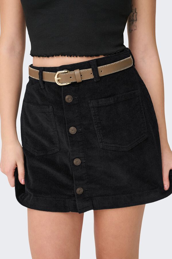 Only Kurzer Cordrock Schwarz