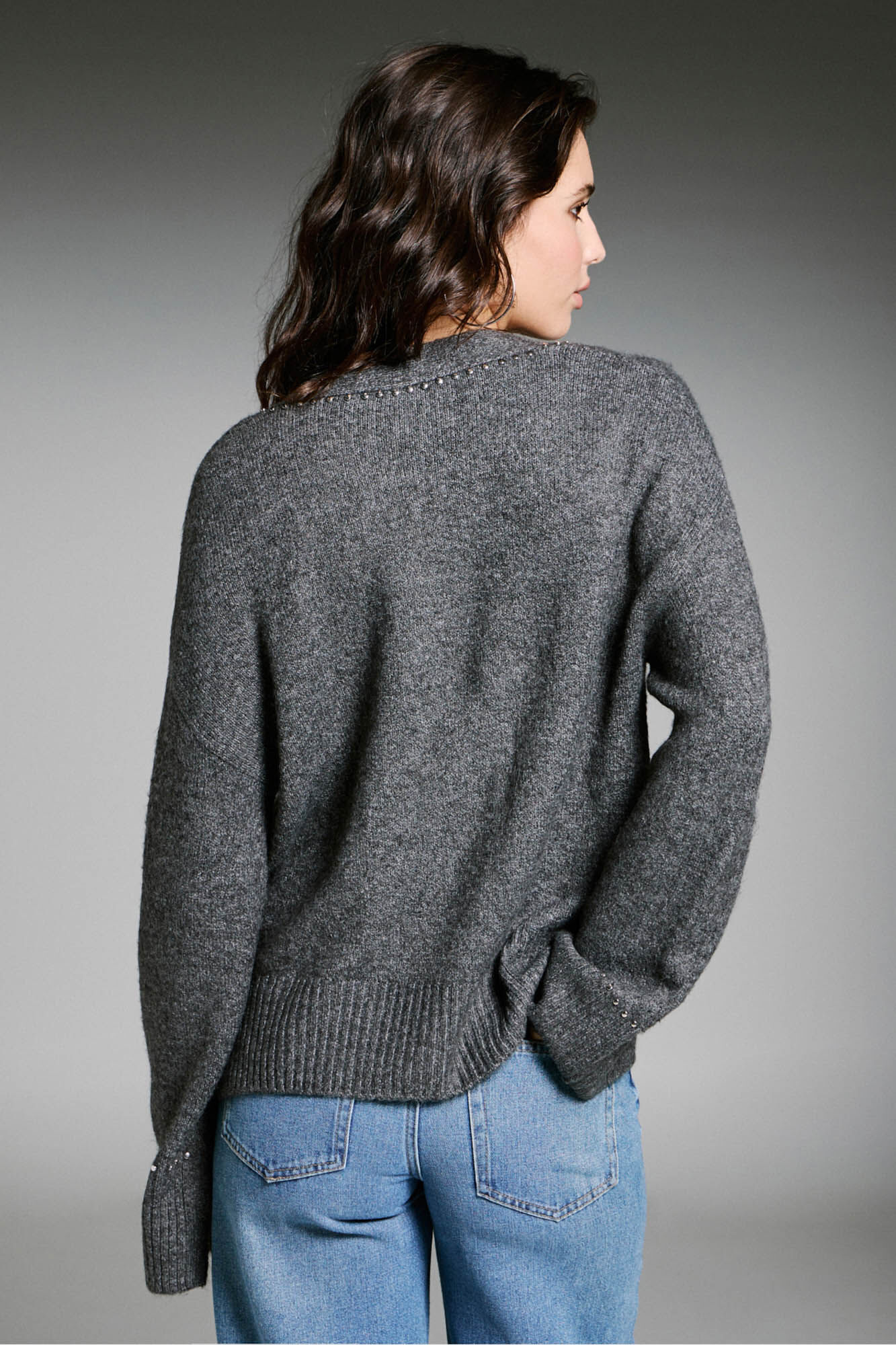 Only Strickjacke mit Nietendetail