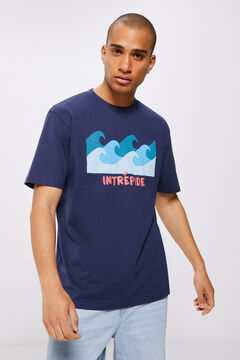 Springfield Camiseta olas azul medio
