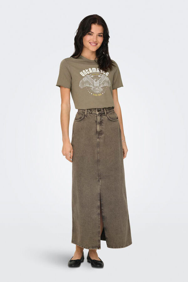 Only Printed short sleeve T-shirt grey