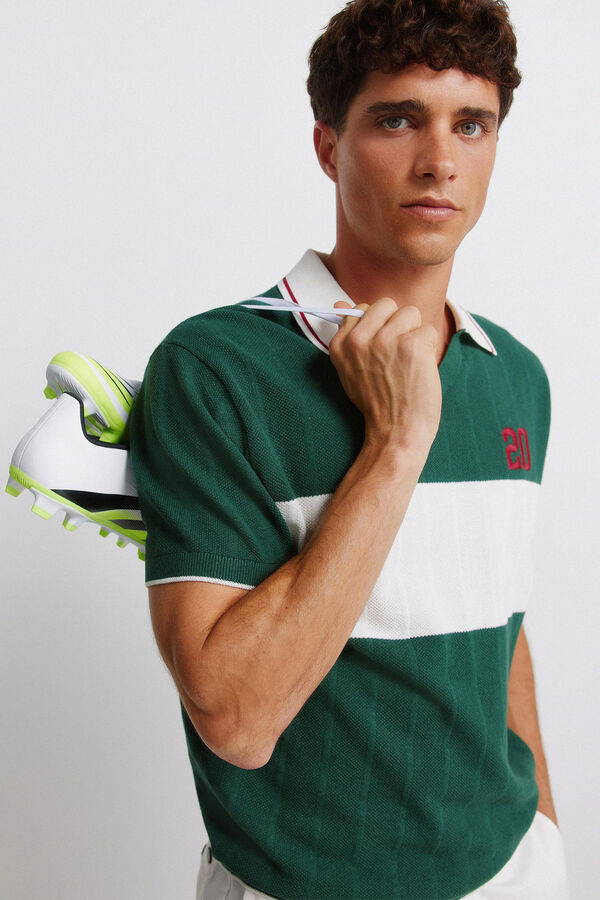 Springfield Polo desportivo com contraste verde