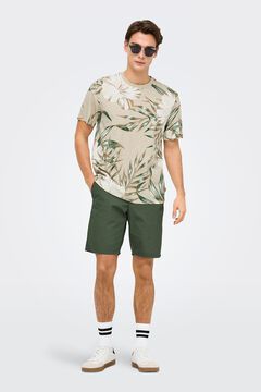 Only & Sons Bermudas mit Rei&szlig;verschluss und Knopf