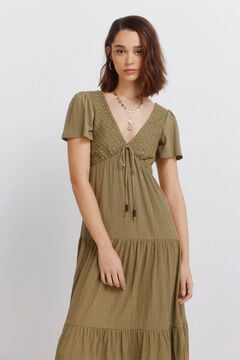 Springfield Midi ruffled dress