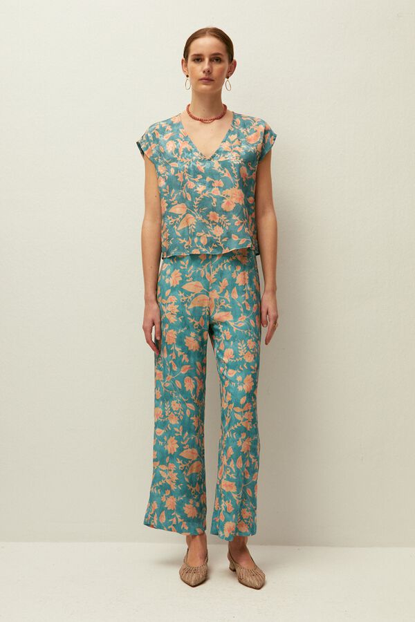 Systemaction Pantal&oacute;n estampado floral estampado