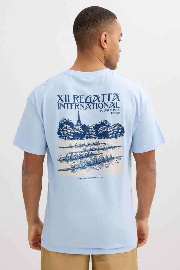 Inside Camiseta con detalle minimal azul