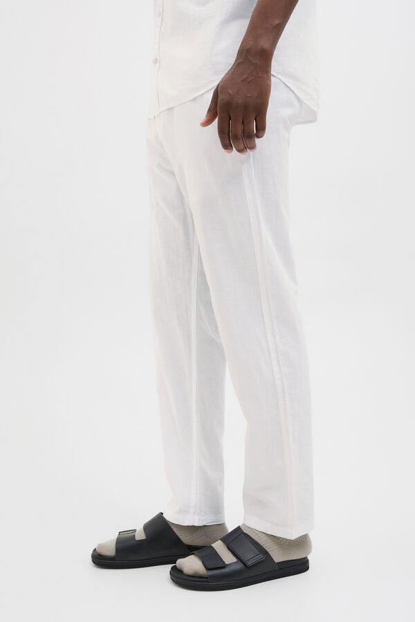 Jack & Jones Linen relaxed fit trousers printed