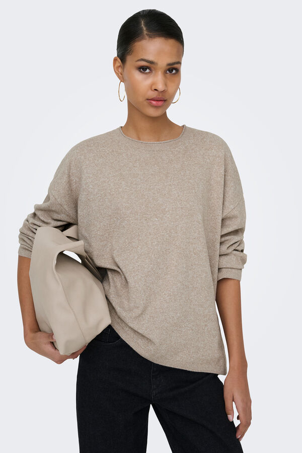 Only Round neck jumper marron