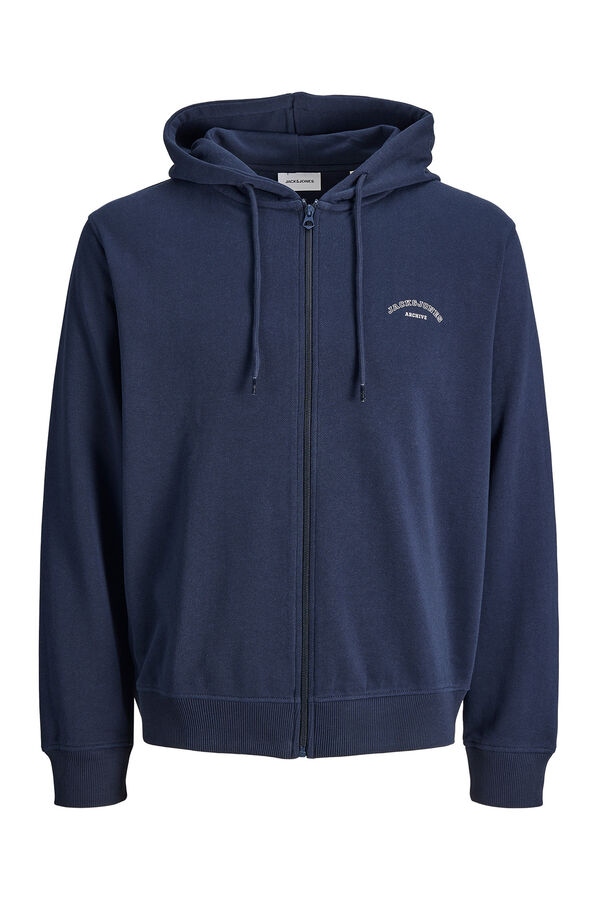Jack & Jones Sudadera con cremallera relaxed azul