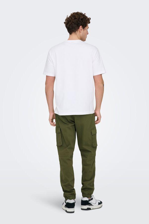 Only & Sons Pantal&oacute;n largo cargo verde