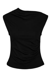 Noisy May Top de manga corta con escote waterfall