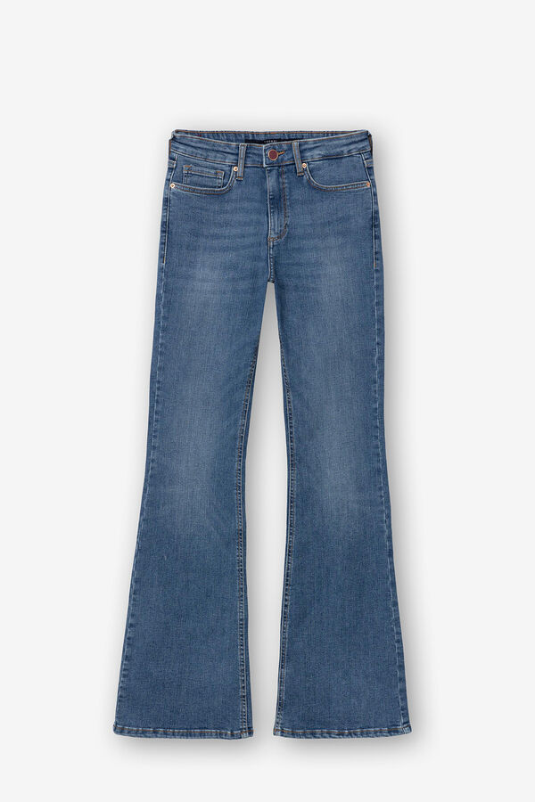 Springfield Zoe high-rise flared jeans blue