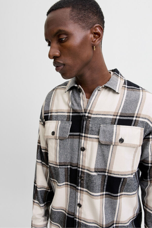 Jack & Jones Sobrecamisa cuadros gris