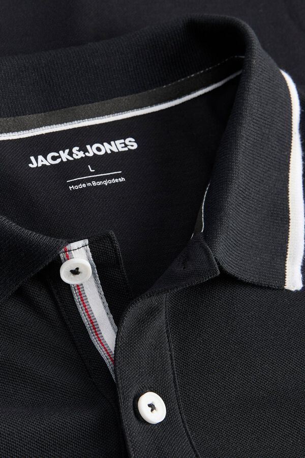 Jack & Jones PLUS Cotton piqu&eacute; polo shirt black