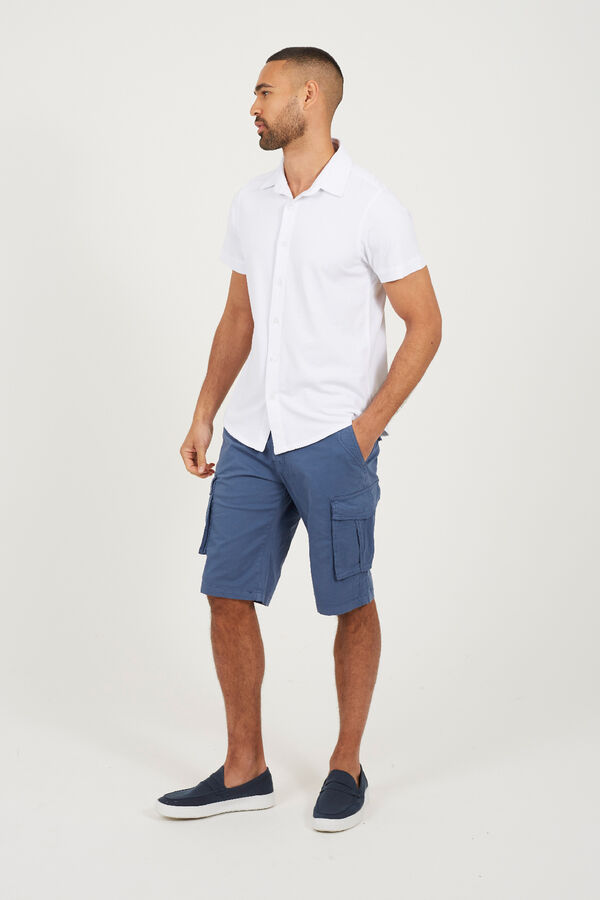 Brave Soul Short cargo con siete bolsillos azul