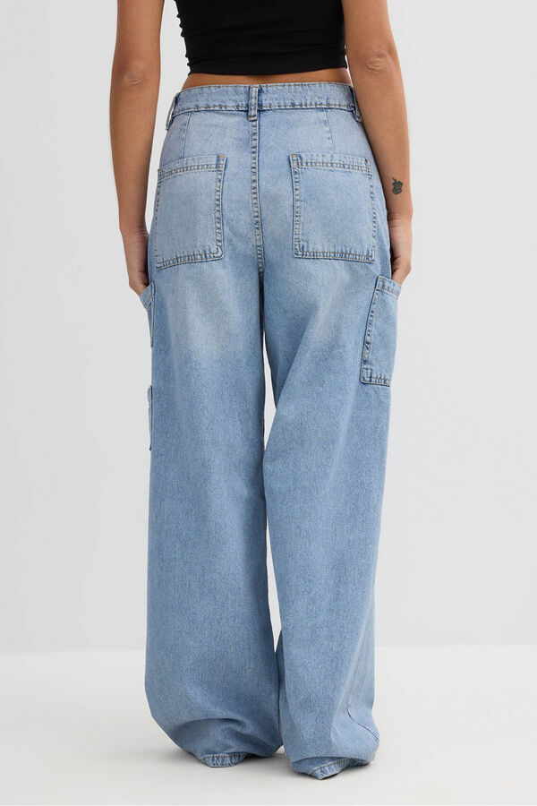 Inside Cal&ccedil;a Jeans de Perna Larga com Bolsos azul