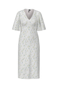 Pieces Vestido midi cuello pico