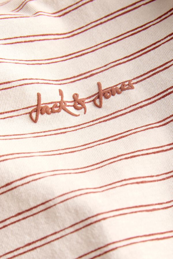 Jack & Jones Striped relaxed fit T-shirt brown