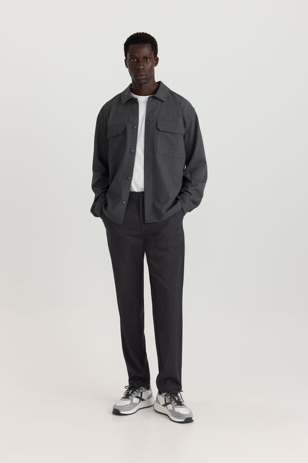 Springfield Fluid fabric overshirt grey